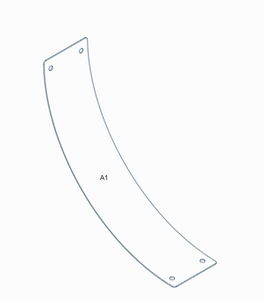 Runt hörn 90° rabattkant 20 cm